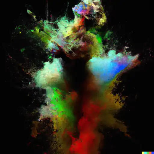 DALL·E 2022 10 25 17.07.05   picture of colorful mud explosions and paint splashes and splitters but as statue of ancient goddess venus, black RED ORANGE GREEN INDIGO VIOLET flame gigapixel low_res scale 6_00x